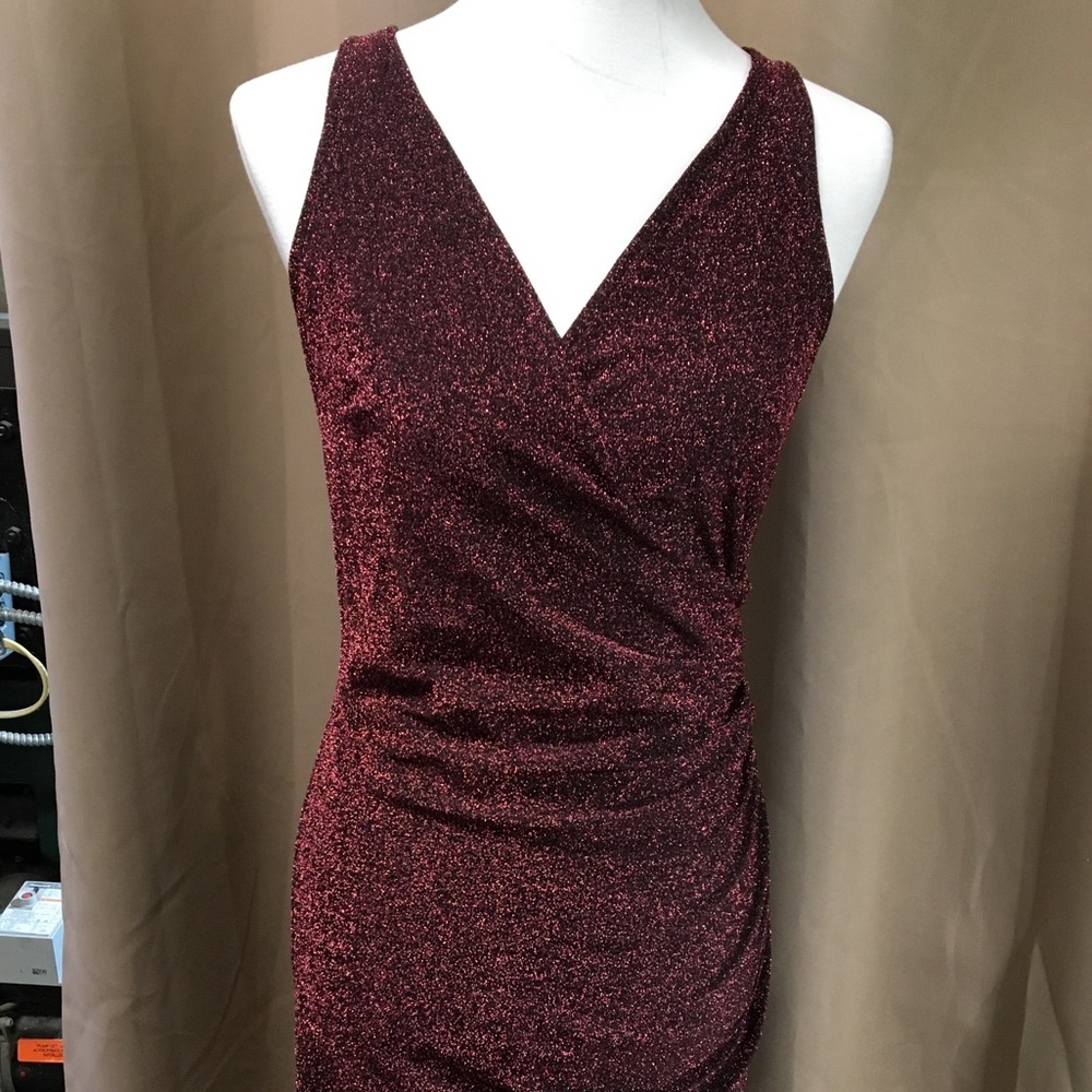 NWT Burgundy Glitter Dress by Deborah Viereck